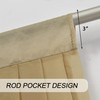 OYRING Beige Waterfall Sheer Window Curtain Valance for Living Room