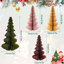 EASY JOY Set of 4 Christmas Tree Decoration Christmas Party Decoration for Christmas Decoration Wedding Birthday Table Decoration