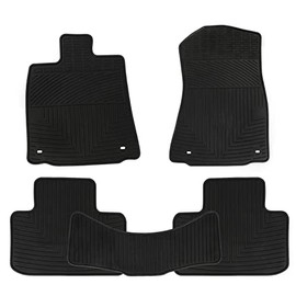Matericuo Car Floor Mats Custom Fit for Lexus is 250/IS 300/IS 350/IS 200t/IS 250f 300f 350f 2013-2024 Black Red Rubber Auto Liner Mats All Weather Protection