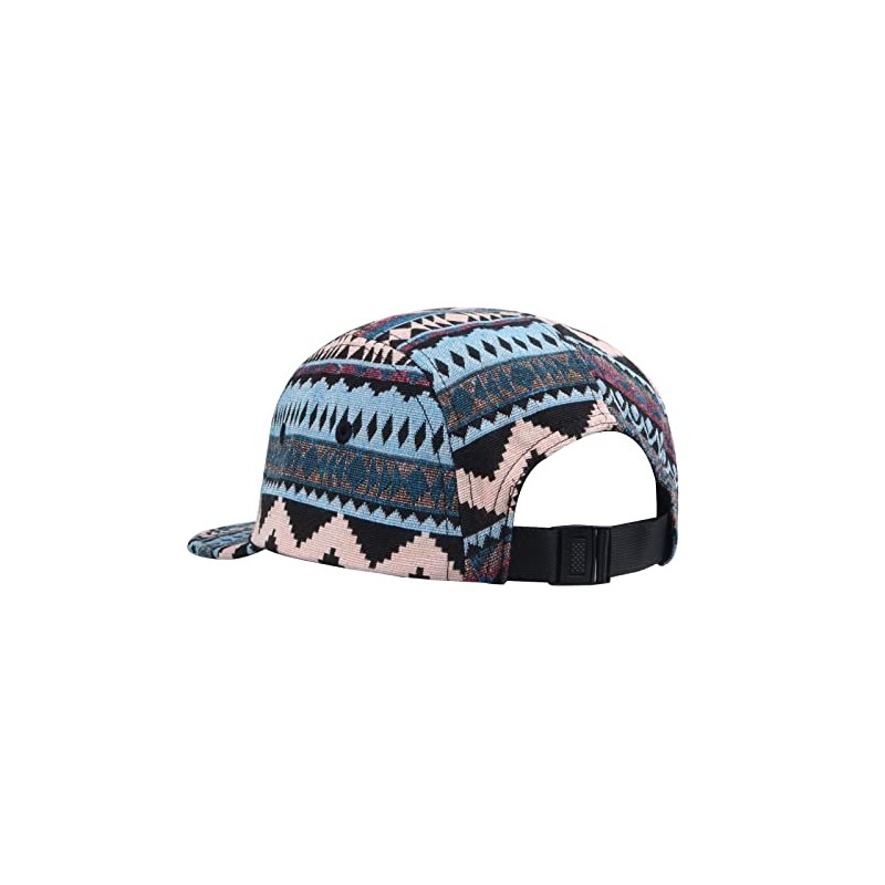Hatphile Pattern Multi Color Stripe 5 Panel Hat (Large, Native