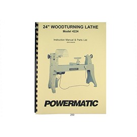 Powermatic Model 4224 24" Wood Lathe Instruction & Parts List Manual