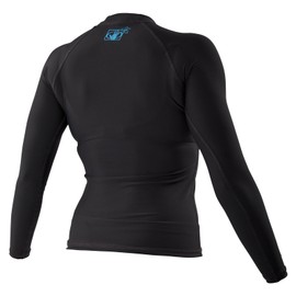 Body Glove Women's Basic Fitted Long Sleeve Rash Guard Tops, Black, Large