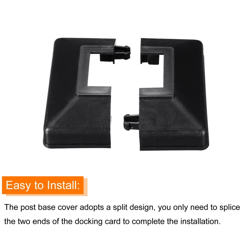 uxcell Post Skirt, 4pcs 31x31mm/1.22x1.22 Plastic Split Style Post Base
