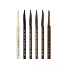 The Saem 2개 더샘 에코 소울 파워프루프 초슬림 펜슬라이너 2 Pack The Saem Eco Soul Powerproof Ultra Slim Pencil Liner [01.BK01 Night Black x BK01 Night Black]