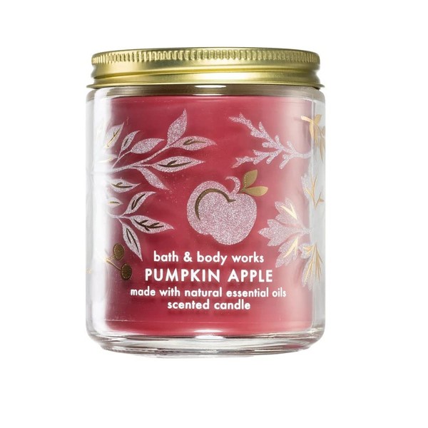 Bath and Body Works 2 Pack Single Wick Pumpkin Apple 7 oz/ 198g Scented Candle