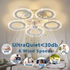 Dalouguan Modern Ceiling Fan with Light, 20" Personality Geometric Ceiling