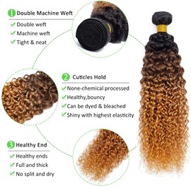 #30 Human Hair Bundles #4 Water Wave Bundles 26 28 30 inch 3 Bundles Ombre Brown Bundles Brown Human Hair Bundles #4/30 Water Wave Bundles T1B/4/30 Bundles