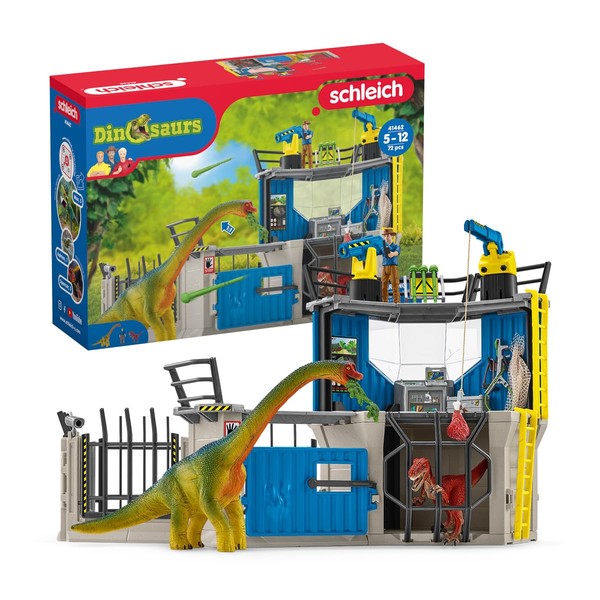 Schleich Dinosaur Toys Science Playset - 33-Piece Set Research Station