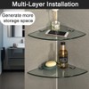 SAYAYO Glass Corner Shelf for Wall, Tempered Floating Glass Shelves
