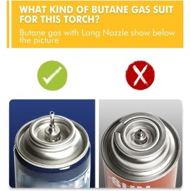 TBTeekst Antorcha Antorcha para cocinar con bloqueo de seguridad (butano no incluido)