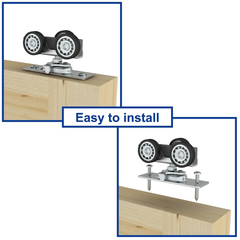 JUBEST 36“ Bifold Door Hardware, Folding Door Hardware Sliding Barn