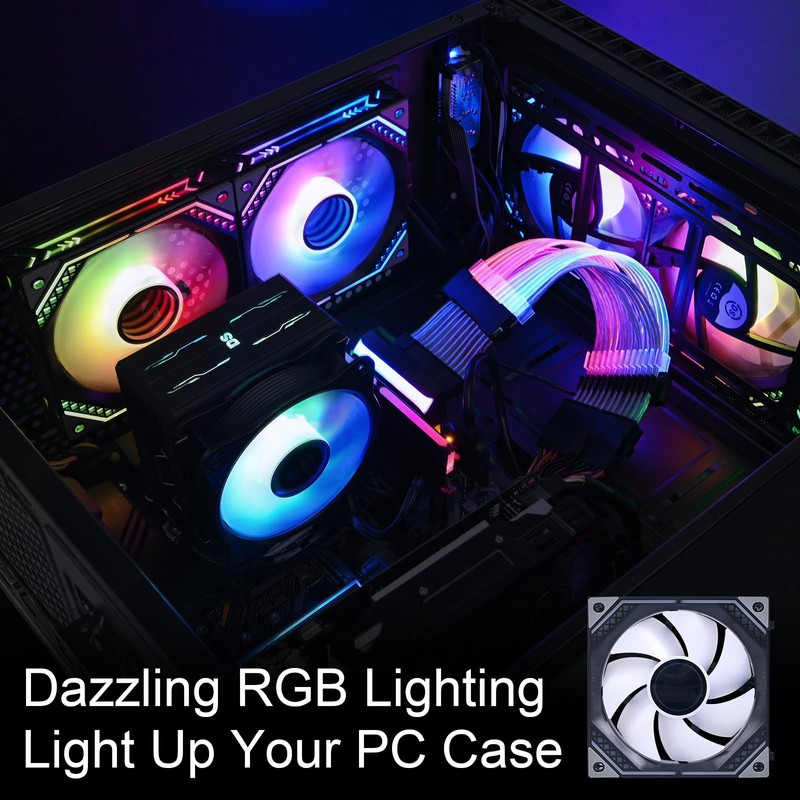 DS Wireless Assembled Case Fans, Case Fans, 120MM LED Fans