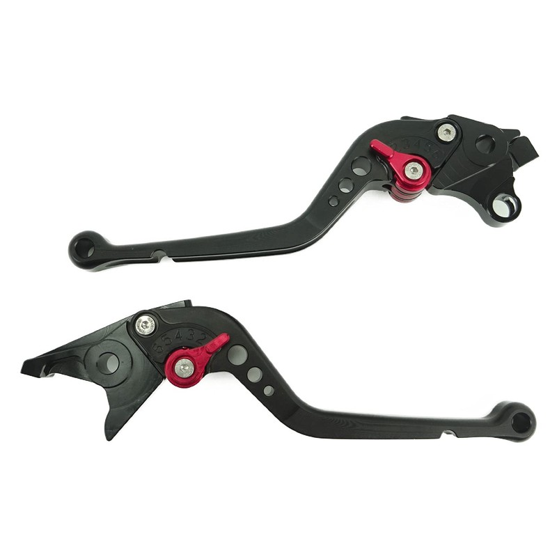 S21 Black (Red) Suzuki Brake Clutch Lever, 6 Adjustable Levels,