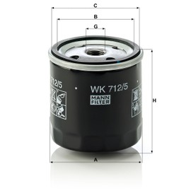 Original MANN-FILTER Fuel filter WK 712/5 – For Utility Vehicles