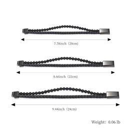 VCCWYQK 2 Layer Pearl Urn Bracelet for Ashes for Men Tiger Eye Crystal Cremation Bangle Keepsake Urn Bracelet for Ashes Solves Anxiety and Anxiety, Stainless Steel