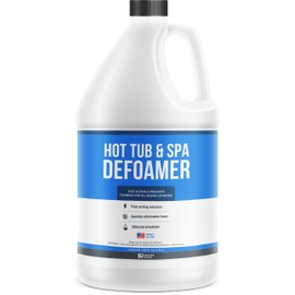 Hot Tub, Pool & Spa Defoamer (1 Gallon / 128oz) – Quickly Removes Foam Without The Use of Harsh Hot Tub Chemicals, Eco-Friendly & Safe with Silicone Emulsion Formula. Get The Foam Down