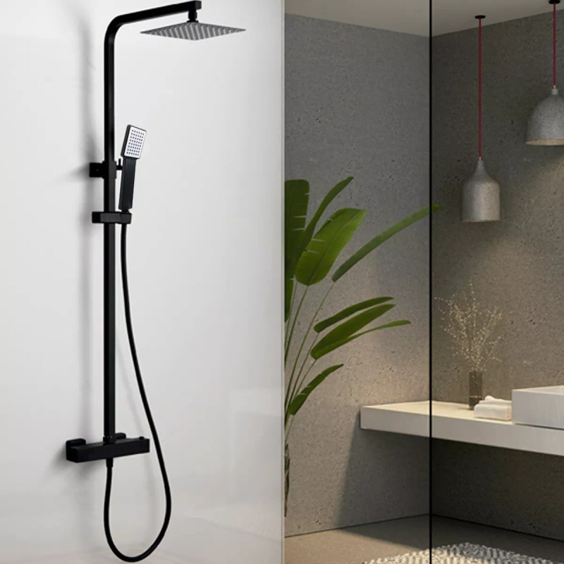 IMP Manguera Para Regadera Telefono Negro Mate 1.5 Mts Acero