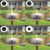 Mademax Solar Bird Bath Fountain Pump, Upgrade 1.4W Solar Fountain