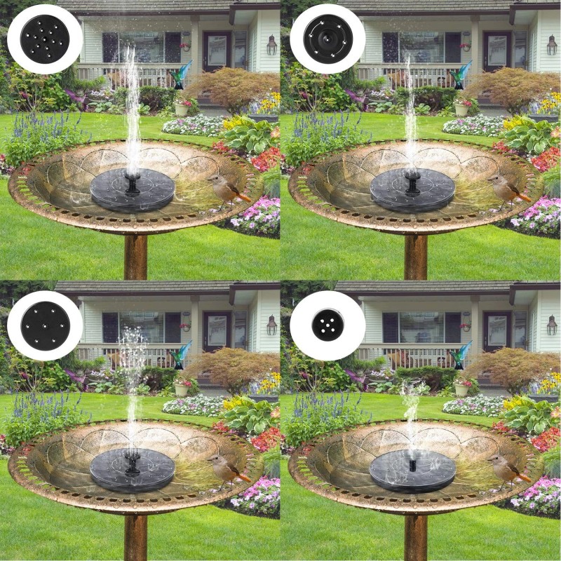 Mademax Solar Bird Bath Fountain Pump, Upgrade 1.4W Solar Fountain