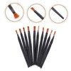 OHPHCALL 100pcs Plastic Lipstick Brush Set Black Aluminum Mini Travel