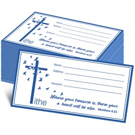 500 Count Tithes and Offering Envelopes for Church Offering Donation Envelopes Tithing Envelope My Offering Bill Size Envelope Checks and Cash Envelopes for Tithes and Offerings (Pigeon)