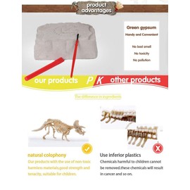 AKINGSHOP Dinosaur Excavation Kits for Kids,Dino Dig Kits,Dinosaur Fossil Excavation Kits for Kids,Children's Popular Science Education Toys - Dinosaur DIY Toys (T-Rex)