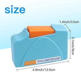 Duogalia Fiber Cleaner Box - 3 Pack FTTH Fiber Optic Cleaning Box for FC & SC & LC End Faces & Optical Connectors -Over 500 Times Anti Static Clean Swab, Blue