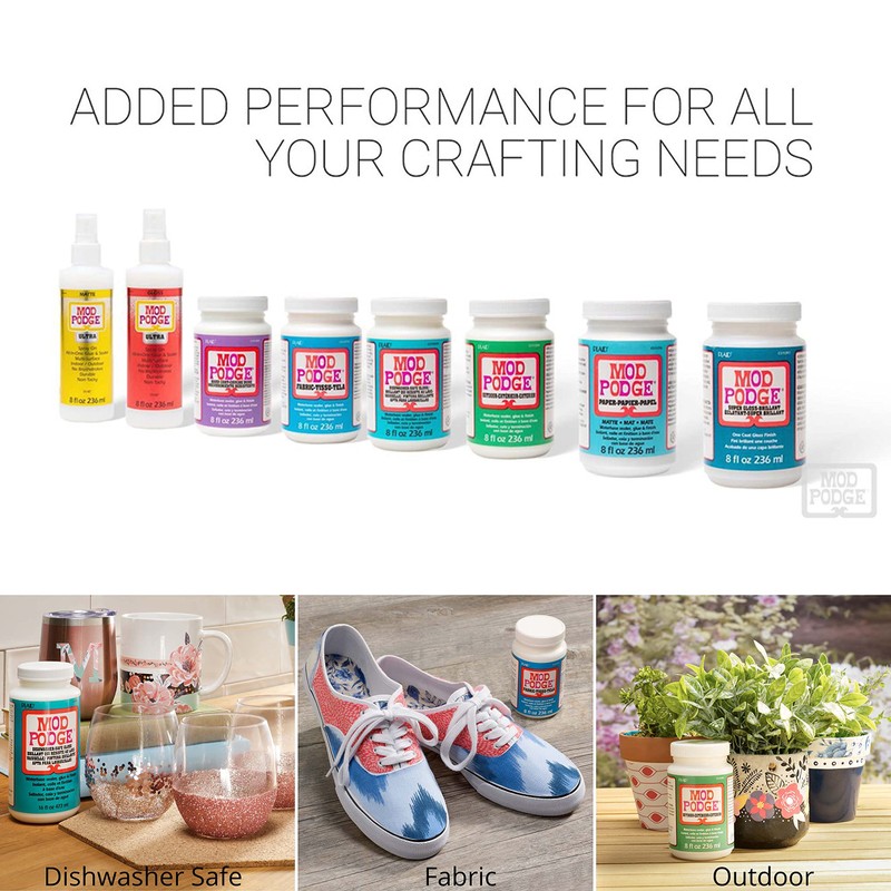 Mod Podge Waterbase Sealer, Glue and Finish for use Outdoors