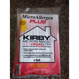 Kirby Micron Magic Hepa Filter Micro Allergen Plus 6 Pack Vacuum Bags Universal