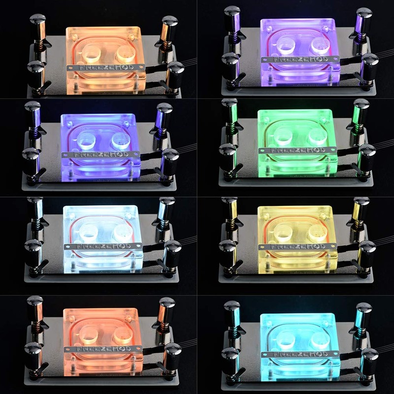 Tangxi Computer CPU Water Cooling Block Red Copper + PMMA