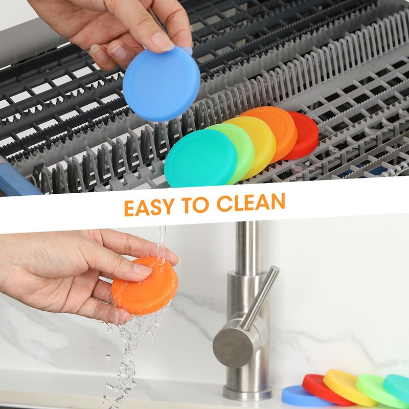 Aieve 6 Pack Soda Can Lids,Silicone Can Covers for Slim