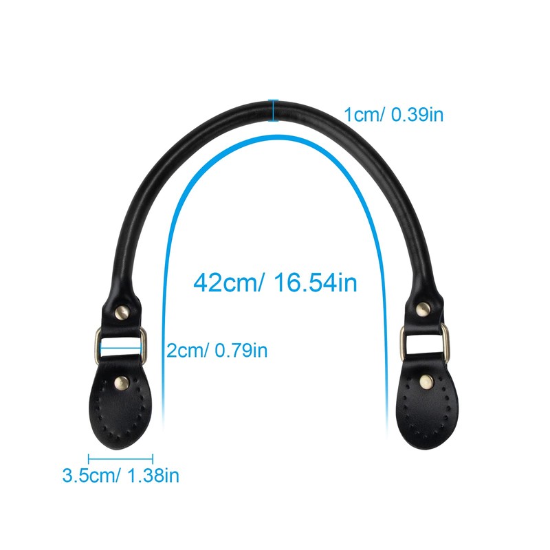 Jeesblsy Leather Handbag Handles, Bag Handle, Leather Replacement Bag Hanger,