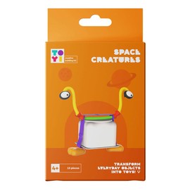 Toyi Space Creatures Mini Building Kit - 15 pcs Crafting Toolkit, Make Your Own Aliens, DIY Construction Set, Children’s Tools & Craft Sets, Fun Art Gifts For Kids, Age 4 Years Old +