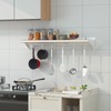 Treshin Stainless Steel Shelf with 4 Hooks 14 x 24