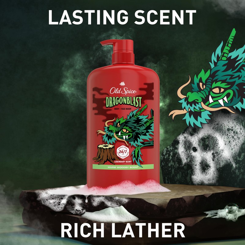 Old Spice Cleansing Body Wash for Men, 3X Defense, 24/7