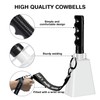 2 Pack 8 Inch Cowbell Noise Makers with Handle and