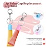 Hoohnnaa 4Pcs Lip Gloss Holder Keychain Cap for Summer Fridays,