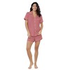 Amorbella Womens Button Down Pajamas Set Short Sleeve Bamboo Viscose