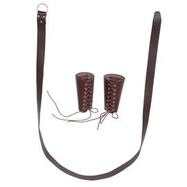 SUPVOX 1 Set of Men's Vintage Wristbands Medieval Waist Belt Arm Guards Cosplay Accessories Comfortable Adjustable for Stage Performances