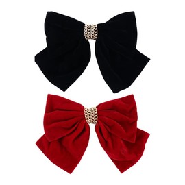 2 Pcs Velvet Hair Bow Clips, Vintage Big Large Velvet Bow Hair Clip Hair Barrette Ponytail Holder Hair Accessories for Women Girls