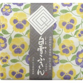 Shirayuki Dish Towel, Yuzen, Pansy, Yellow, Approx. 11.8 x 15.7 inches (30 x 40 cm)
