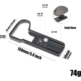 Hersmay Quick Release Baseplate Plate for Panasonic S5II S5IIX G9II Mirrorless Camera with Cold Shoe Mount, Compatible with Arca-Swiss Standard Tripod Ballhead