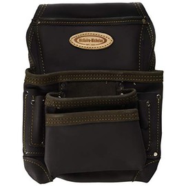 McGuire-Nicholas Oil Tanned Leather 10 Pocket Nail and Tool Pouch, Tan Brown (870-CC)