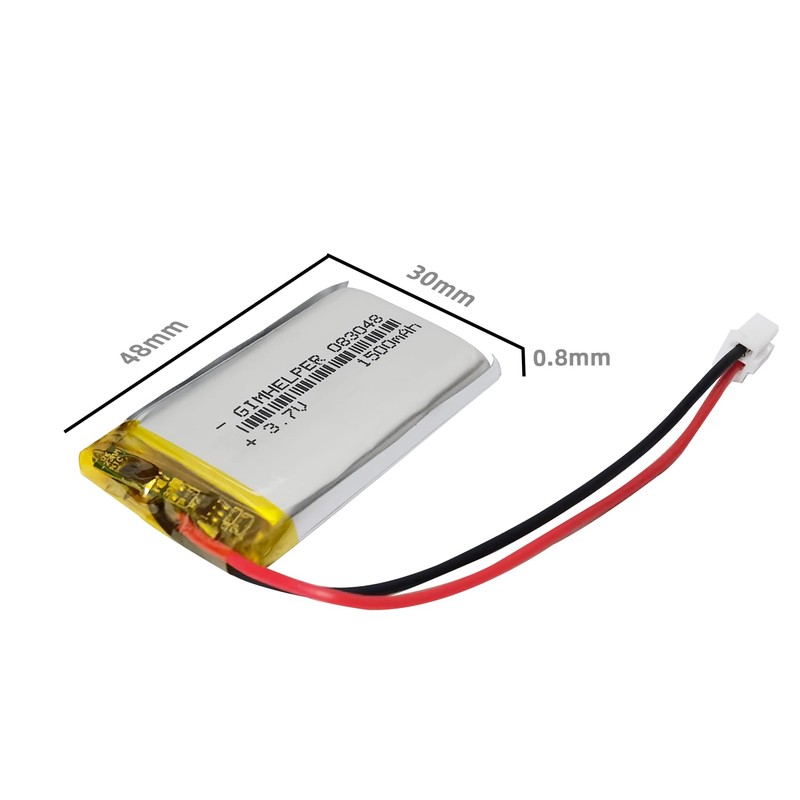 GIMHELPER (5-Pack) 3.7V 1500mAh Lithium Rechargeable Battery Lipo Battery 3.7v