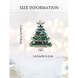 Festive and Elegant Christmas Tree Brooch Pin with Detailed Glittering Design – A Timeless Piece for Women and Men to Celebrate the Spirit of the Season