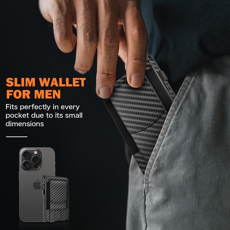 GIGIGO Wallet for Men, Mens Minimalist Wallet 9-12 Cards, Slim