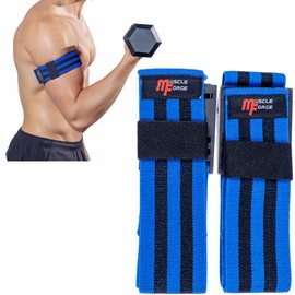 MuscleForge BFR Bands - Occlusion Bands for Blood Flow Restriction Training - Adjustable Workout Bands for Arms & Legs - Ideal for Weight Training, Bodybuilding, Fitness & Rehabilitation, Set of 2