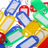 100 Pack Tough Plastic Key Tags with Label Window ID