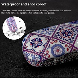 HAASIKI Pack of 4 Hard Glasses Case, Hard Shell Glasses Case Made of Portable Canvas Fabric, Portable Glasses Protective Case, Glasses Cases for Men, Women, Children, pink, m