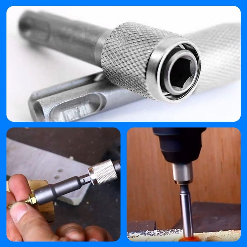 2 Pcs SDS Bit Adapter Hex Socket Drill Holder Converter